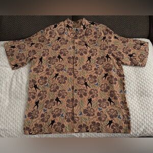 Vintage Reyn Spooner Elvis Presley Blue Suede Shoes Aloha Hawaiian Shirt Large